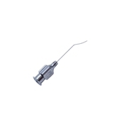 Gimbel Forward Irrigating Cannula, 27 Gauge Cannula With Angled Shaft, Slightly Curved 10mm From Bend To Tip, And Excluding Hub An Overall Length Of 7/8" (23mm)  